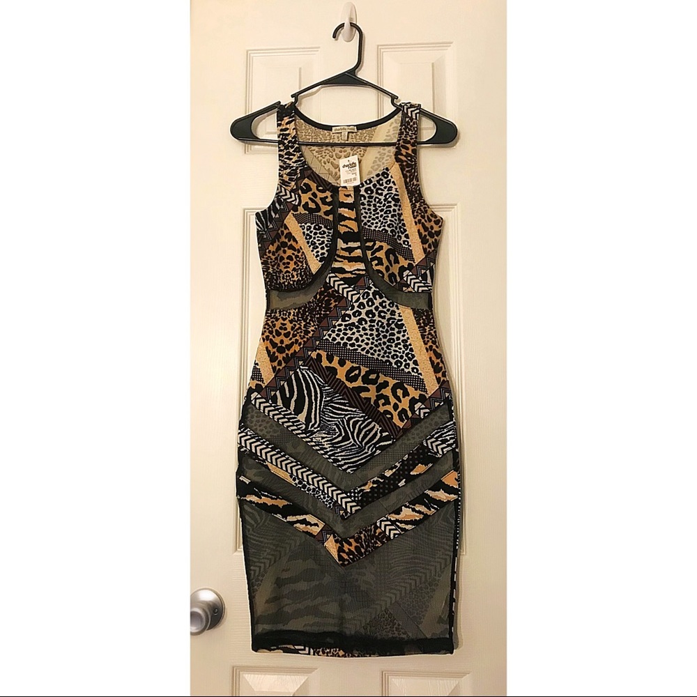 ✨Charlotte Russe Animal Print cutout Dress✨
